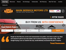 Tablet Screenshot of markberwickmotors.co.uk